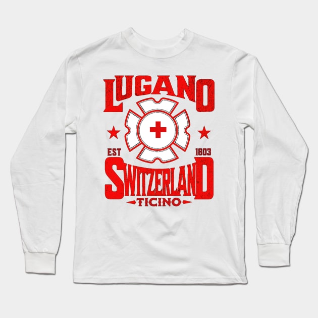 Lugano Switzerland Long Sleeve T-Shirt by HUNTINGisLIFE